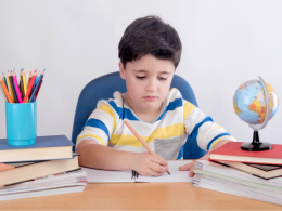 Teachers News Boy Writing (260 x 195 px)